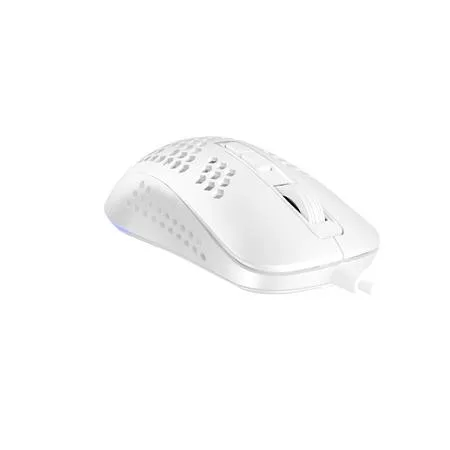 Egér, vezetékes, gaming, RGB, AVAX "LW01", fehér
