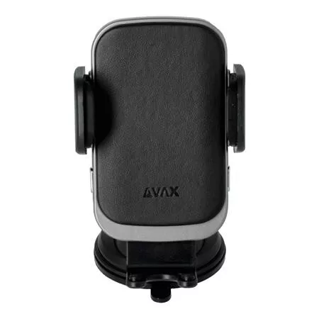 Autós töltő, vezeték nélküli, szellőzőrácsra/szélvédőre, AVAX "WH601 Freely+", fekete