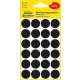 Etikett, 18 mm, kör, AVERY ZWECKFORM, fekete, 96 etikett/csomag