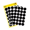 Etikett, 18 mm, kör, AVERY ZWECKFORM, fekete, 96 etikett/csomag