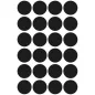   Etikett, 18 mm, kör, AVERY ZWECKFORM, fekete, 96 etikett/csomag
