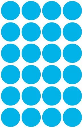 Etikett, 18 mm, kör, AVERY ZWECKFORM, kék, 96 etikett/csomag