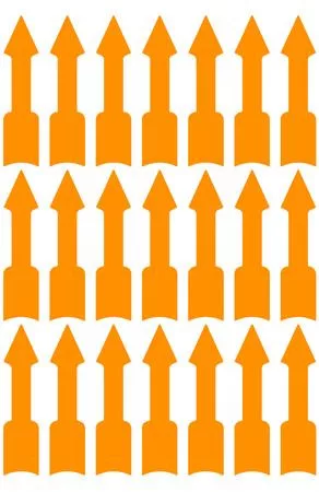 Jelölőnyíl, 39x9 mm, AVERY ZWECKFORM, neon narancs, 63 etikett/csomag