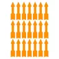   Jelölőnyíl, 39x9 mm, AVERY ZWECKFORM, neon narancs, 63 etikett/csomag
