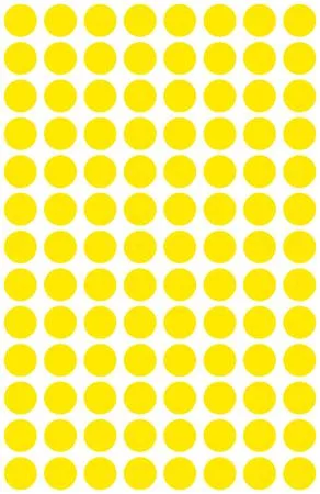 Etikett, 8 mm, kör, AVERY ZWECKFORM, sárga, 416 etikett/csomag