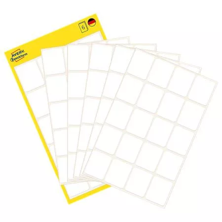 Etikett, 22x18 mm, kézzel írható, kerekített sarkú, AVERY ZWECKFORM, 120 etikett/csomag