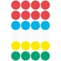   Etikett, 18 mm, kör, AVERY ZWECKFORM, 5 különböző szín, 96 etikett/csomag