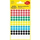 Etikett, 8 mm, kör, AVERY ZWECKFORM, 5 különböző szín, 416 etikett/csomag