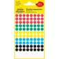   Etikett, 8 mm, kör, AVERY ZWECKFORM, 5 különböző szín, 416 etikett/csomag