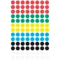   Etikett, 8 mm, kör, AVERY ZWECKFORM, 5 különböző szín, 416 etikett/csomag
