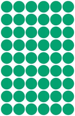 Etikett, 12 mm, kör, AVERY ZWECKFORM, zöld, 270 etikett/csomag