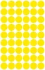 Etikett, 12 mm, kör, AVERY ZWECKFORM, sárga, 270 etikett/csomag