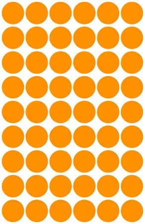 Etikett, 12 mm, kör, AVERY ZWECKFORM, neon narancs, 270 etikett/csomag