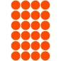   Etikett, 18 mm, kör, AVERY ZWECKFORM, neon piros, 96 etikett/csomag