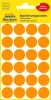 Etikett, 18 mm, kör, AVERY ZWECKFORM, neon narancs, 96 etikett/csomag