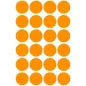   Etikett, 18 mm, kör, AVERY ZWECKFORM, neon narancs, 96 etikett/csomag