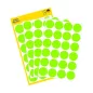   Etikett, 18 mm, kör, AVERY ZWECKFORM, neon zöld, 96 etikett/csomag