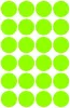 Etikett, 18 mm, kör, AVERY ZWECKFORM, neon zöld, 96 etikett/csomag