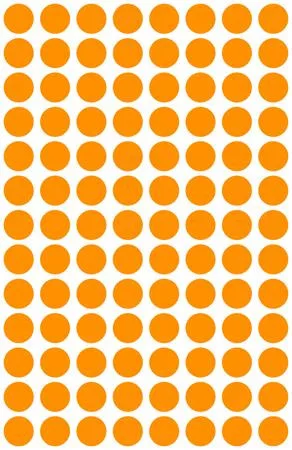 Etikett, 8 mm, kör, AVERY ZWECKFORM, neon narancs, 416 etikett/csomag