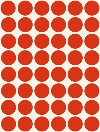 Etikett, 18 mm, kör, AVERY ZWECKFORM, piros, 1056 etikett/csomag