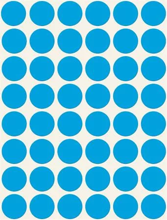 Etikett, 18 mm, kör, AVERY ZWECKFORM, kék, 1056 etikett/csomag