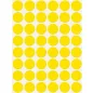   Etikett, 18 mm, kör, AVERY ZWECKFORM, sárga, 1056 etikett/csomag