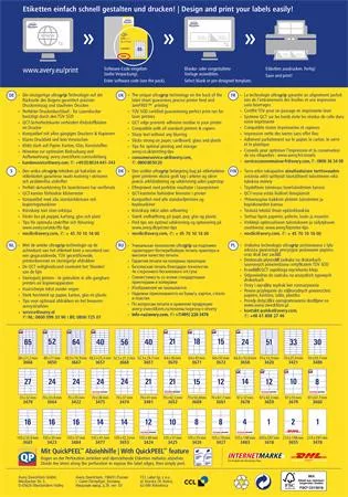 Etikett, univerzális, 70x25,4 mm, AVERY ZWECKFORM, 3300 etikett/csomag