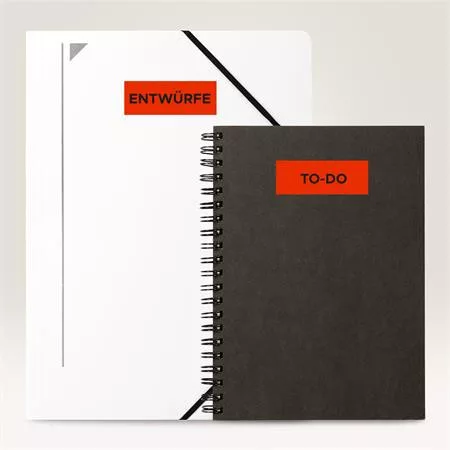 Etikett, 105x148 mm, színes, AVERY ZWECKFORM, piros, 400 etikett/csomag