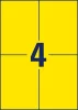 Etikett, 105x148 mm, színes, AVERY ZWECKFORM, sárga, 400 etikett/csomag