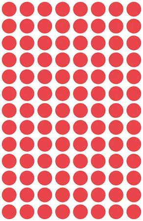 Etikett, 8 mm, kör, eltávolítható, AVERY ZWECKFORM, piros, 416 etikett/csomag