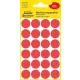 Etikett, 18 mm, kör, eltávolítható, AVERY ZWECKFORM, piros, 96 etikett/csomag