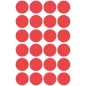   Etikett, 18 mm, kör, eltávolítható, AVERY ZWECKFORM, piros, 96 etikett/csomag