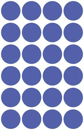 Etikett, 18 mm, kör, eltávolítható, AVERY ZWECKFORM, indigókék, 96 etikett/csomag