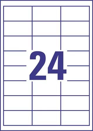 Etikett, univerzális, 64,6x33,8 mm, AVERY ZWECKFORM, 240 etikett/csomag