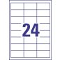   Etikett, univerzális, 64,6x33,8 mm, AVERY ZWECKFORM, 240 etikett/csomag