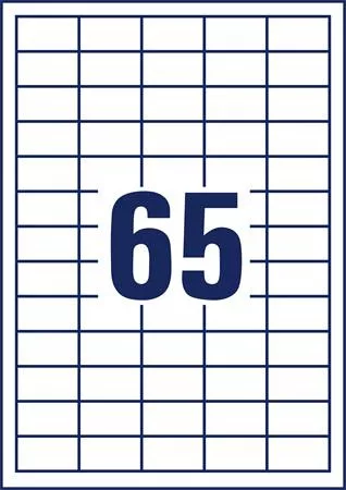 Etikett, univerzális, 38x21,2 mm, AVERY ZWECKFORM, 6500 etikett/csomag