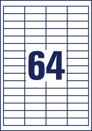 Etikett, univerzális, 48,5x16,9 mm, AVERY ZWECKFORM, 6400 etikett/csomag