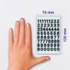 Matrica, számok, 0-9, AVERY ZWECKFORM, fekete, 120 matrica/csomag