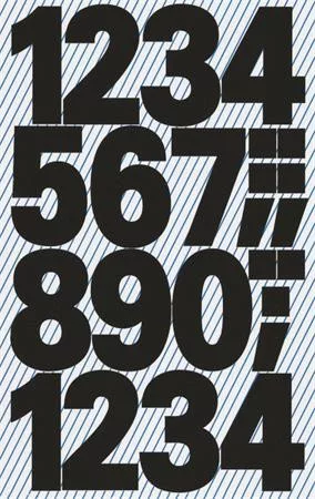 Matrica, számok, 0-9, AVERY ZWECKFORM, fekete, 28 matrica/csomag