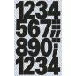   Matrica, számok, 0-9, AVERY ZWECKFORM, fekete, 28 matrica/csomag