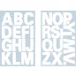   Matrica, betűk, A-Z, AVERY ZWECKFORM, fehér, 28 matrica/csomag