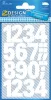 Matrica, számok, 0-9, AVERY ZWECKFORM, fehér, 28 matrica/csomag
