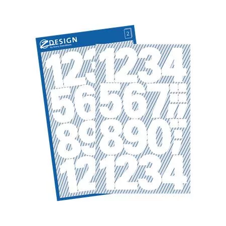 Matrica, számok, 0-9, AVERY ZWECKFORM, fehér, 28 matrica/csomag