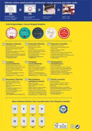 Etikett, 40 mm, kör, eltávolítható, AVERY ZWECKFORM, 240 etikett/csomag