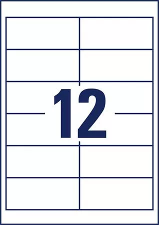 Etikett, univerzális, 97x42,3 mm, AVERY ZWECKFORM, 120 etikett/csomag