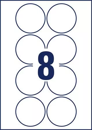 Etikett, 69 mm, kör, eltávolítható, AVERY ZWECKFORM, 80 etikett/csomag