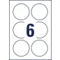   Etikett, 80 mm, kör, eltávolítható, AVERY ZWECKFORM, 60 etikett/csomag