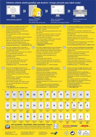 Etikett, univerzális, 70x37 mm, AVERY ZWECKFORM, "Sparpack", 1560 etikett/csomag