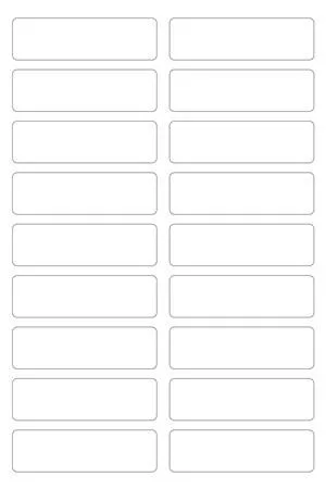 Ruhacímke, műanyag, iskolai, 45x13 mm, kézzel írható, AVERY ZWECKFORM, fehér, 36 címke/csomag