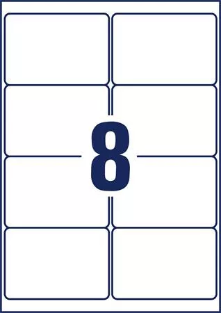 Etikett, 99,1x67,7 mm, poliészter, időjárásálló, AVERY ZWECKFORM, fehér, 160 etikett/csomag